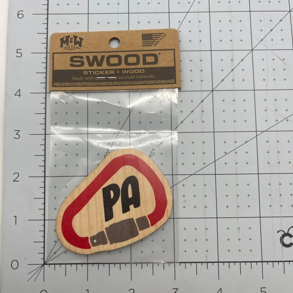 Metal and Wood Co Wood Sticker Travel‎ Swood Pennsylvania PA Carabin Biner